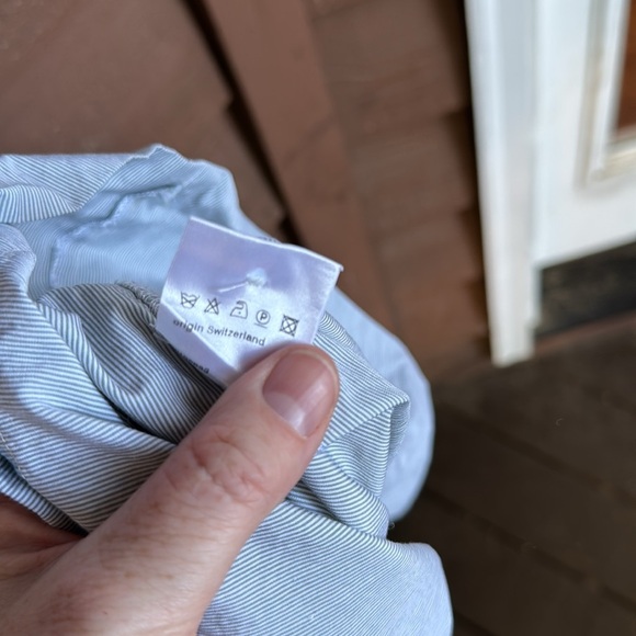 Akris Punto Sleeveless Flared Gray Striped Dress size 8 - Picture 5 of 7